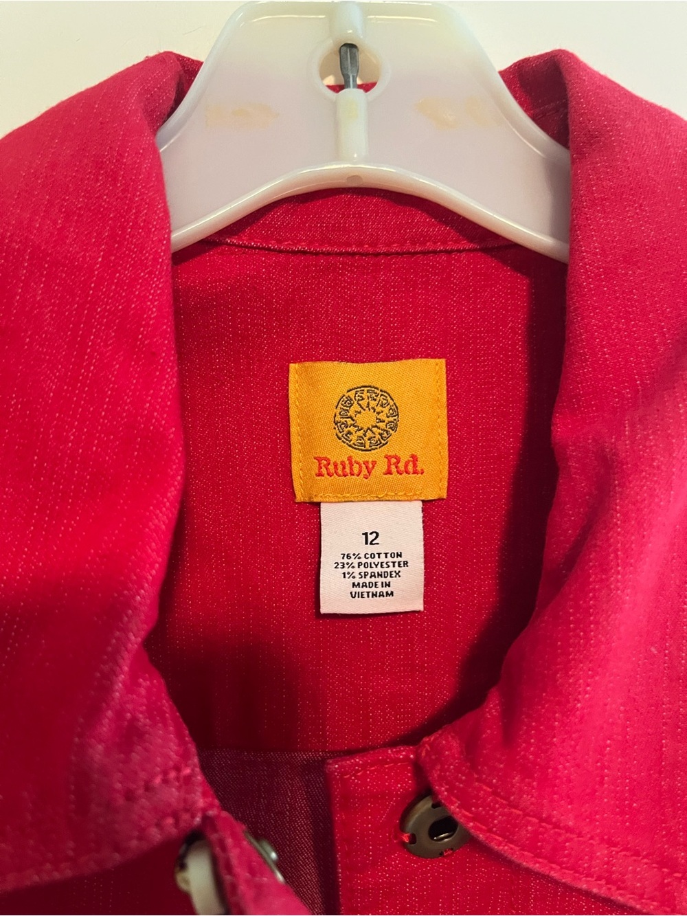 Ruby Red Jacket with Decorative Buttons - Picture 2 of 10
